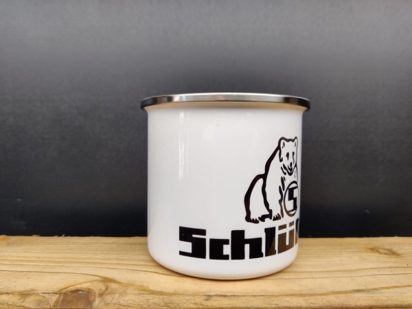 Schlüter Bär Emaille Tasse